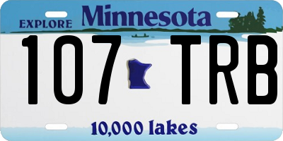 MN license plate 107TRB