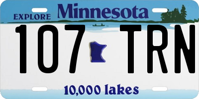 MN license plate 107TRN