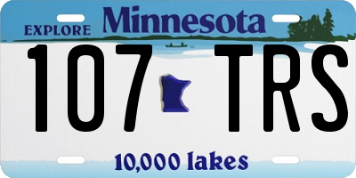 MN license plate 107TRS