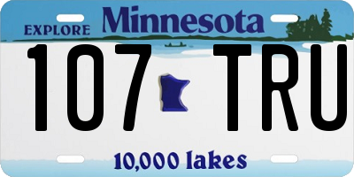 MN license plate 107TRU