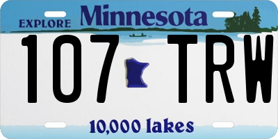 MN license plate 107TRW