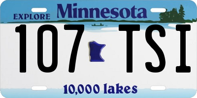 MN license plate 107TSI