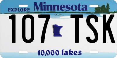 MN license plate 107TSK