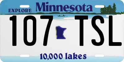 MN license plate 107TSL