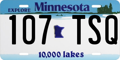 MN license plate 107TSQ