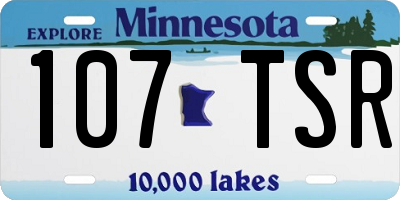 MN license plate 107TSR
