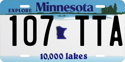 MN license plate 107TTA