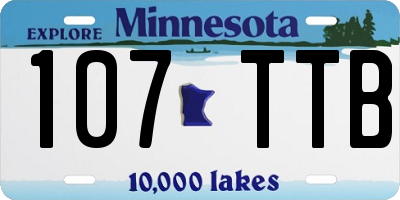 MN license plate 107TTB