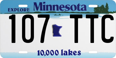 MN license plate 107TTC