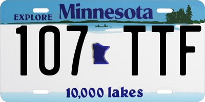 MN license plate 107TTF