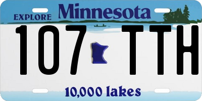 MN license plate 107TTH