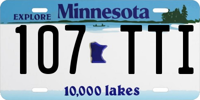 MN license plate 107TTI