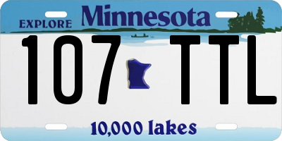 MN license plate 107TTL