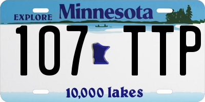 MN license plate 107TTP