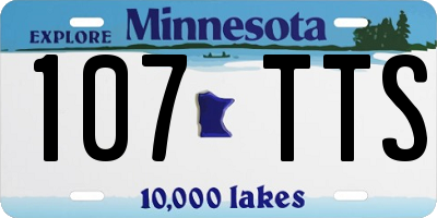 MN license plate 107TTS