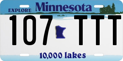 MN license plate 107TTT