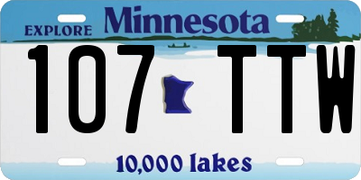MN license plate 107TTW