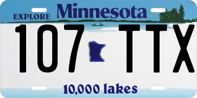 MN license plate 107TTX