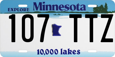 MN license plate 107TTZ