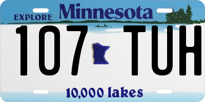 MN license plate 107TUH