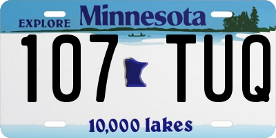 MN license plate 107TUQ