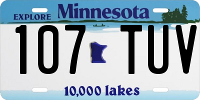 MN license plate 107TUV