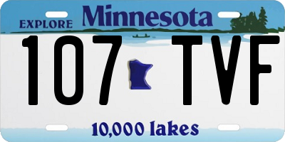 MN license plate 107TVF