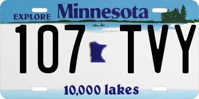 MN license plate 107TVY