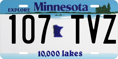 MN license plate 107TVZ