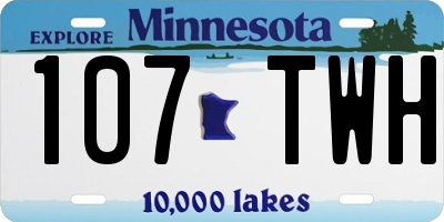 MN license plate 107TWH