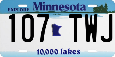 MN license plate 107TWJ