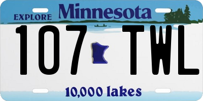 MN license plate 107TWL