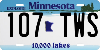 MN license plate 107TWS