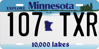 MN license plate 107TXR