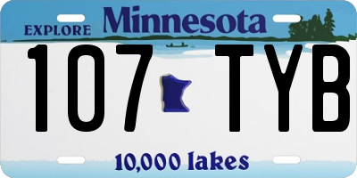 MN license plate 107TYB