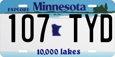 MN license plate 107TYD
