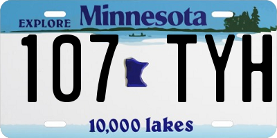 MN license plate 107TYH