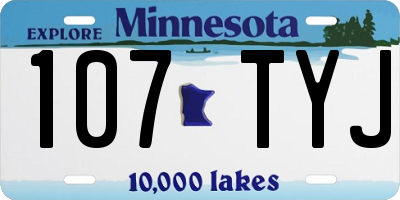 MN license plate 107TYJ