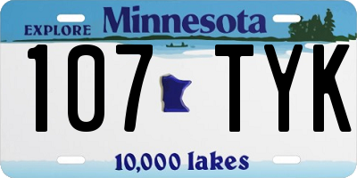 MN license plate 107TYK