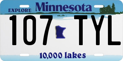 MN license plate 107TYL