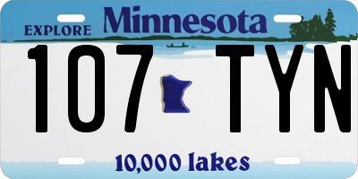 MN license plate 107TYN