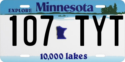 MN license plate 107TYT