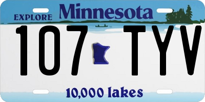 MN license plate 107TYV