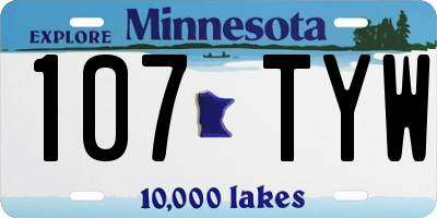MN license plate 107TYW
