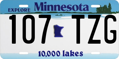 MN license plate 107TZG