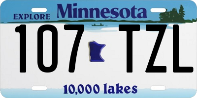 MN license plate 107TZL