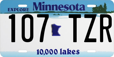 MN license plate 107TZR