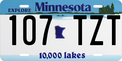 MN license plate 107TZT