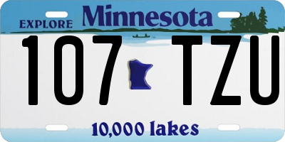 MN license plate 107TZU