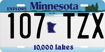 MN license plate 107TZX